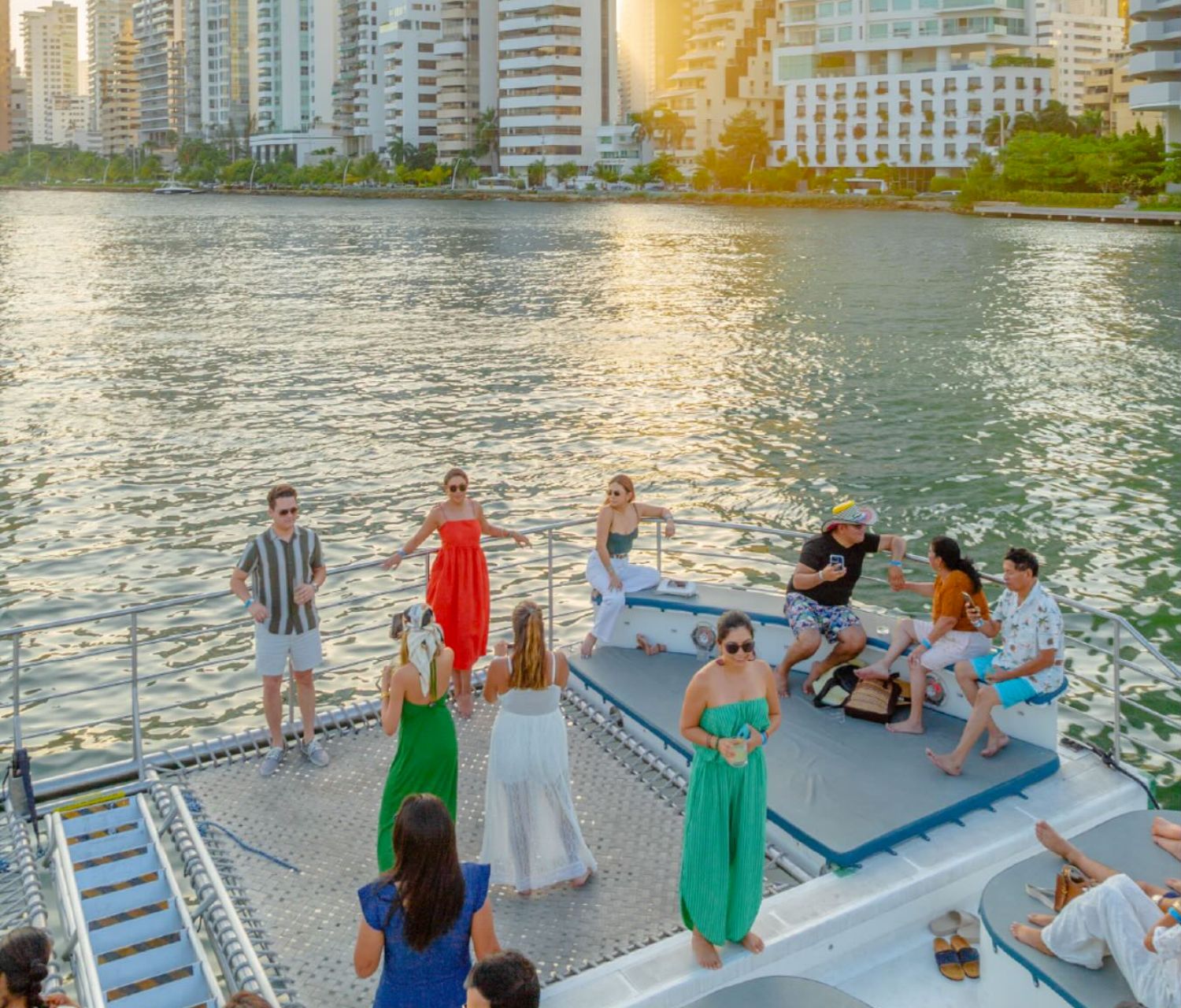 Boarding the Catamaran