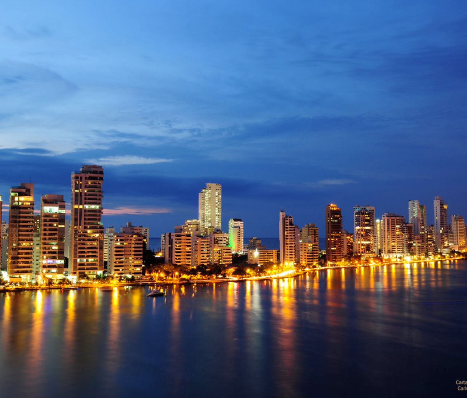 Panoramic View of Cartagena at Sunset